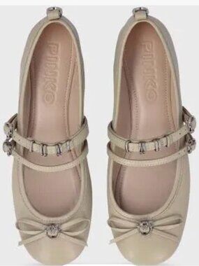 NWT PINKO Beige Gioia Ballet Flats (6M)